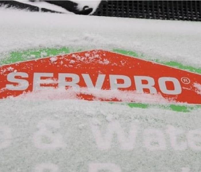 SERVPRO logo under snow
